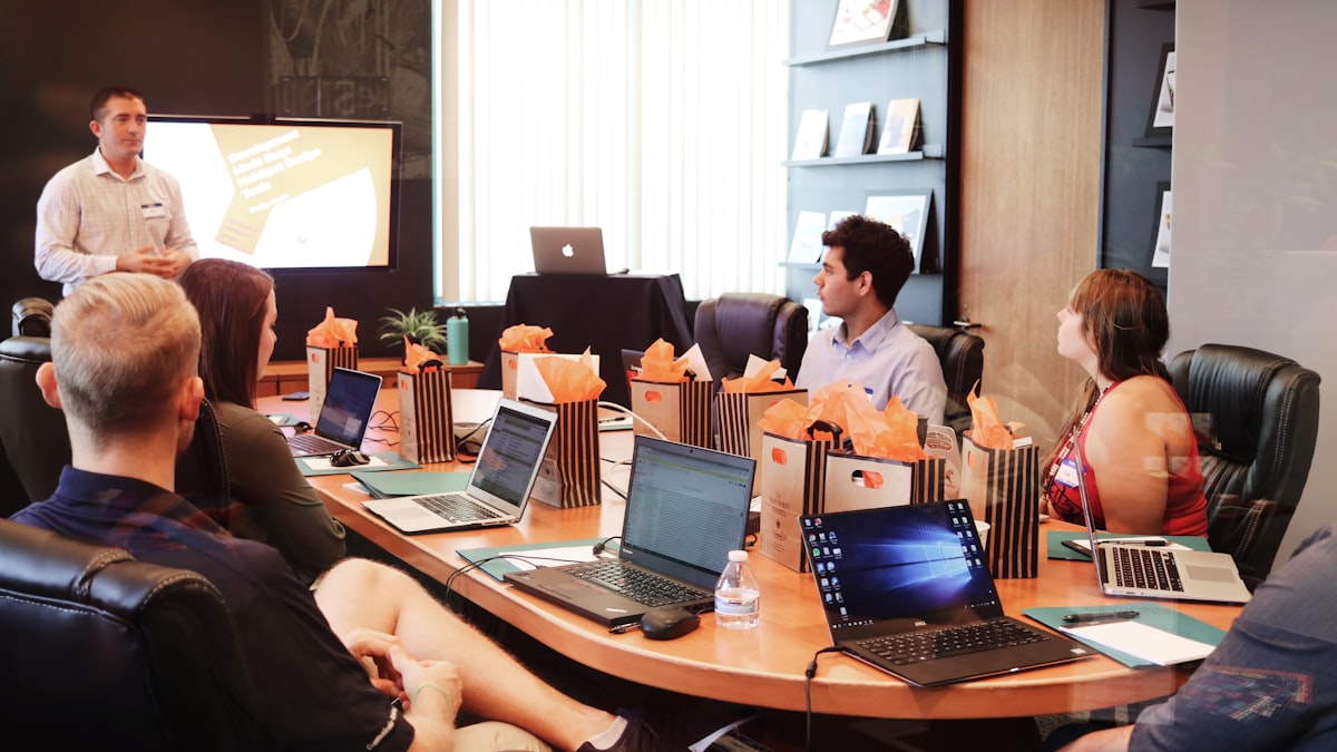 Stock image illustrating: Inside our Friday all-hands